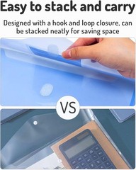 5 Pack Binder Pocket Super Heavyweight Plastic Folders With Pockets Letter Size