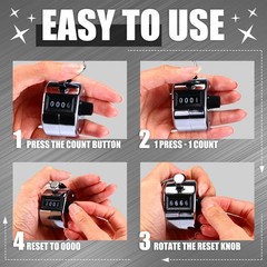 25 Pcs Hand Held Tally Counter 4 Digit Mechanical Palm Click Counter Handheld…