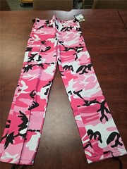 .= Rothco Kid Fatigues Pink Camo Pants Large Size 26″-30″ 2 Cargo Pockets NEW