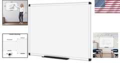 Magnetic Dry Erase Board 36 X 24 Inches Silver Aluminium Frame for Home Office