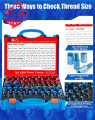 66 Nut And Bolt Thread Checker With Storage Box, Thread Checker Measuring
