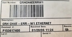 Ethernet Cord Set 1 Meter CAT 5E Copper Crouse-Hinds CH4E-ERR-W1 CH4E-ERR [C2S2]