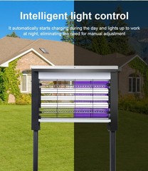 Solar Bug Zapper Outdoor 4500V Mosquito Killer Powered USB Rechargeable IPX5 New