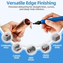 13-Piece Deburring Tool Set for 3D Printing, Metal, PVC – Aluminum Handle & HSS