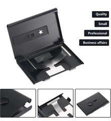 2 Pack Business Card Holder, Thumb Drive Business Card Case Portable Business Ca