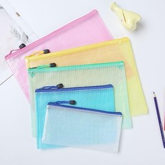15 pcs Mesh Document Pouch, Letter A4,A5,A6, Red, Blue, Yellow, Green, White