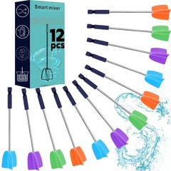 12 Pcs Silicone Resin Mixer Paddles for Drill,Resin Mixer Paddles,Paint Stirr…