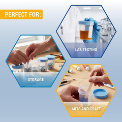 MED PRIDE Disposable Specimen Cups 10-Pack| High-Grade Silicone, Sterile