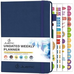 Planner for 2026-2027, Undated Weekly A5-Weekly Planner, Dark Blue