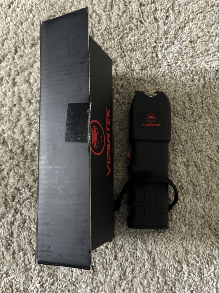 VIPERTEK Rechargeable Stun Gun w/ LED Light Self Defense – Gun Only