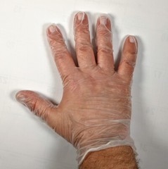 12 pc (6 Pair) Vinyl Gloves, Individually Wrapped, Medical Exam Gloves Sz L, PPE