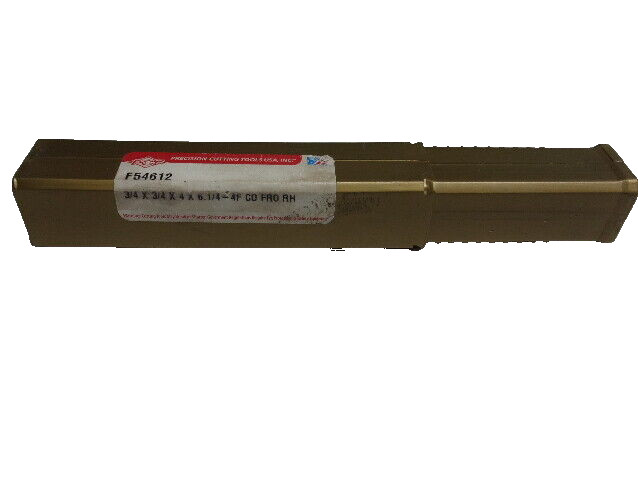 Precision Cutting Tools F54612 3/4×3/4x4x6-1/4 4FL Rough Center Cut Endmill