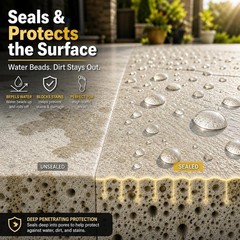 Wet Look Natural Stone Sealer – 4oz Gloss Protection for Interior & Exterior