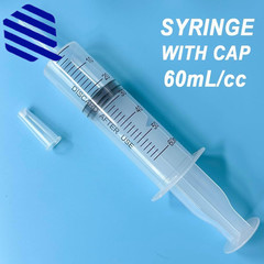 4 Pack 60mL Large Syringe for Liquid with Tip Cap Plastic Liquid Syringes