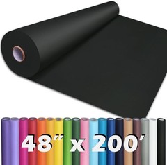 Perkhomy 48″ X 2,400″ (200′) Black Kraft Paper Roll for Craft Bulletin Board Pap
