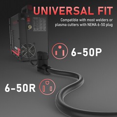 40ft 250V 50A Welder Extension Cord, 8 AWG Power Extension for Welding Machines