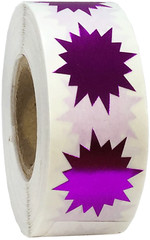 Color Coding Burst Labels Starburst Design | 1″ Inch | 500 Pack | Pick One Color