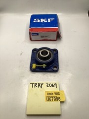 Genuine SKF F4B012-RM Square Flanged Ball Bearing Blue