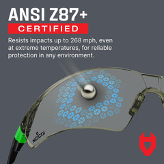 Lightly Tinted anti Fog Safety Glasses for Men or Women with Scratch-Resistant L
