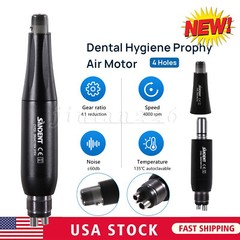 Dental Hygiene Prophy Handpiece 4:1 Nose Cone Air Motor 4 Hole Low Speed 4Holes