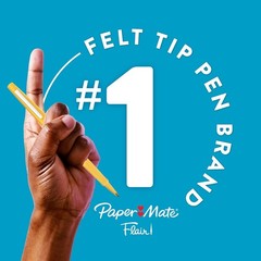 Paper Mate Flair Felt Tip Pens, Medium Point (0.7mm), 12 Count For Arts & Crafts