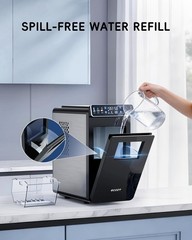 Ice Makers Countertop, Ultra Slim Design with Full-Color Panel, Internal Ligh…