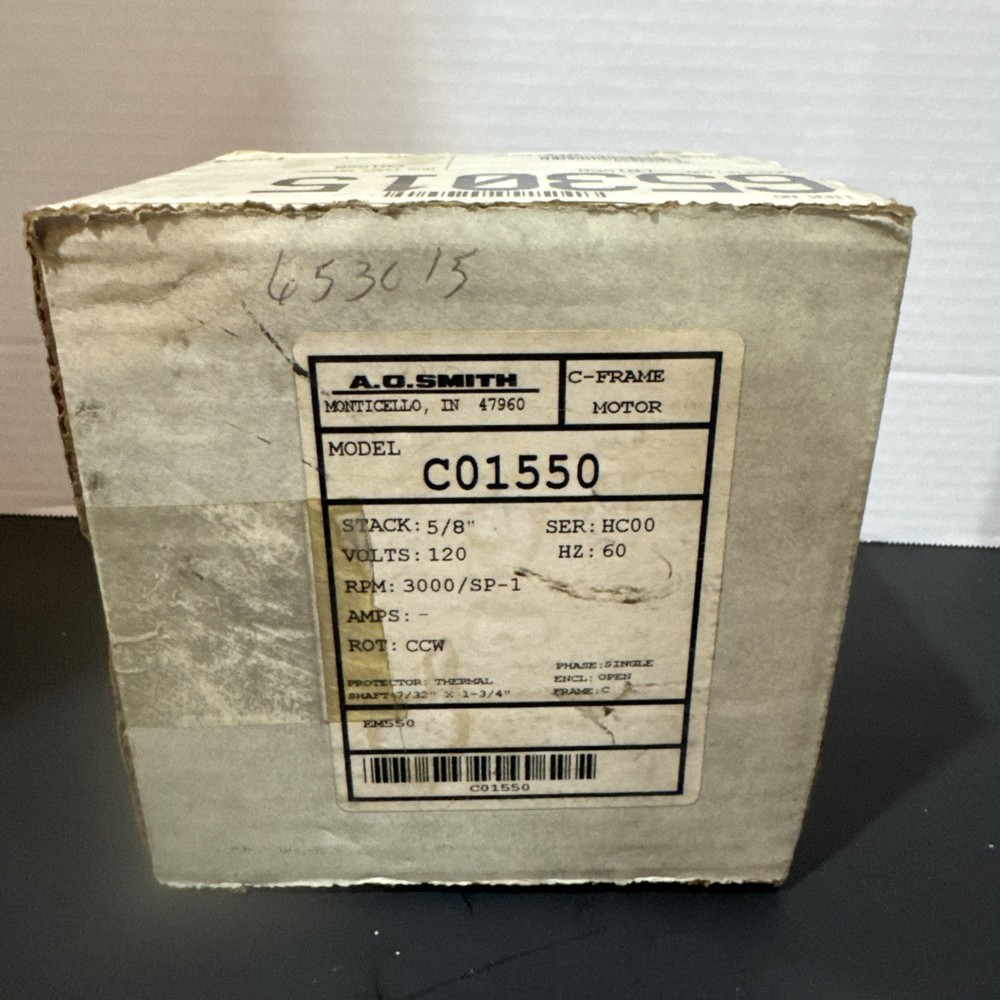 A.O. Smith C01550 Stack 5/8” Volts 120 HZ 60 RPM 3000/SP-1 7/32 X 1-3/4