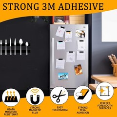 A+B Paired Magnetic Tape with Adhesive Backing, 10ft x 0.5 in x 2 Pack Flexib…