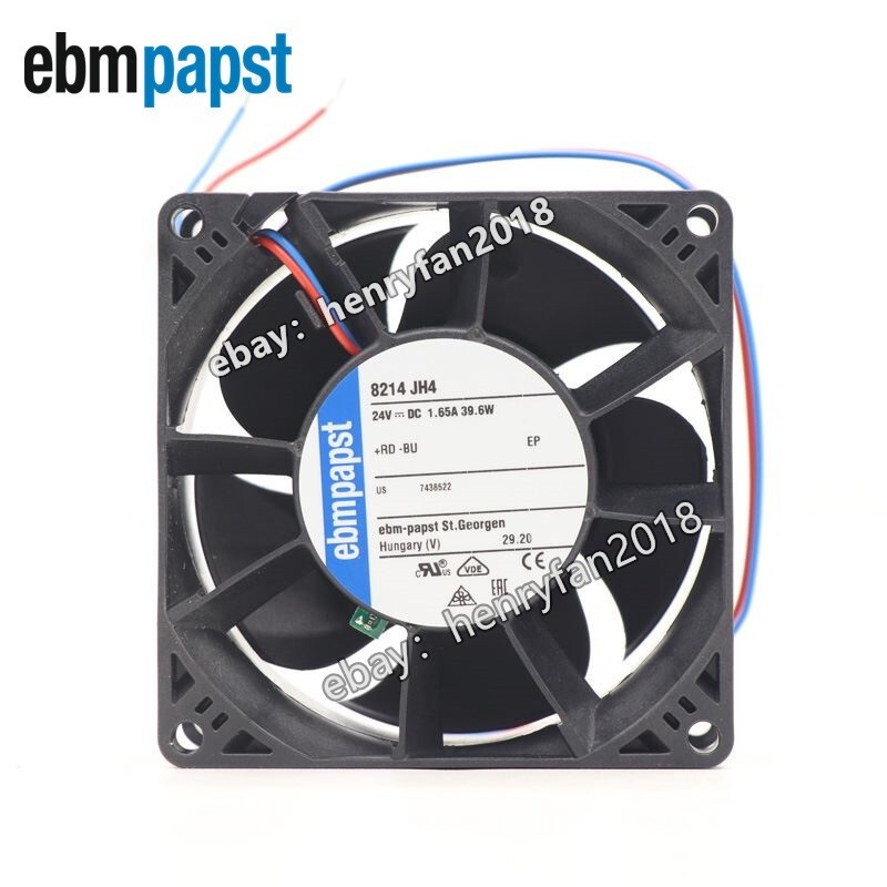 8214JH4 Axial Fan DC 24V 39.6W 1.65A 80*80*38MM 2-Wires Cooling Fan *yt