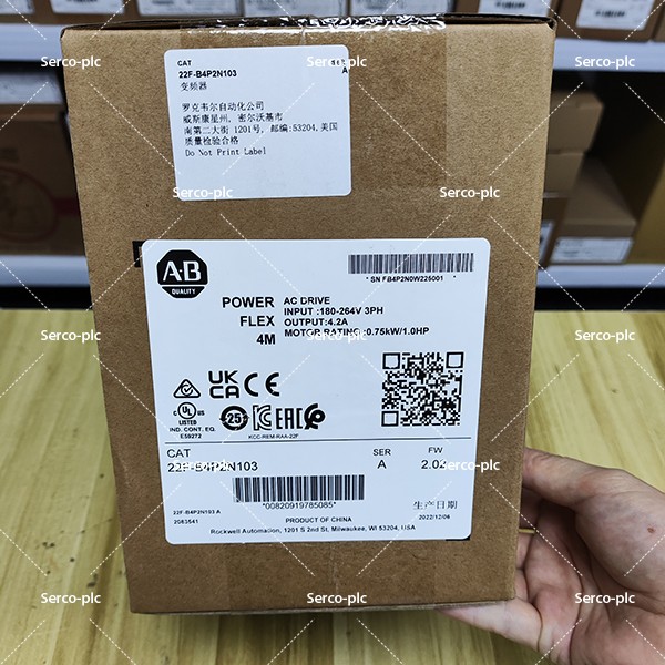 New Allen-Bradley 22F-B4P2N103 PowerFlex4M 0.75kW(1 HP) AC Drive Fast Ship