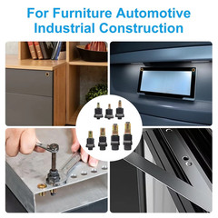 Manual Rivet Nut Tool Kit M3-M12 Carbon Steel Threaded Inserts For Auto & DIY 7×