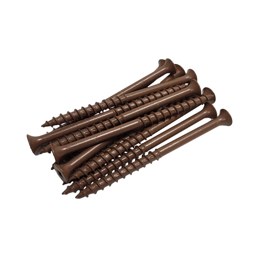 #10 x 3″ Deck Screws | Square Drive | Bugle Head | Brown Ruspert | 2000pcs