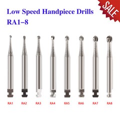 5-200pcs Dental Round Tungsten Carbide Bur Latch RA#1-8 for Slow Speed Handpiece