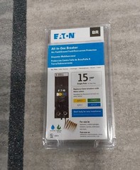 NEW Eaton BRN115A1CS 15 Amp 1 Pole All-in-One Arc/Ground Fault Breaker NEW M