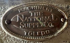 Vintage “The National Supply Co” Toledo Ohio Cast Iron 8’ Lathe Bed