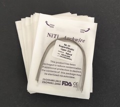 10Pcs Dental Orthodontic Super Elastic Wire Niti Round Arch Wires Ovoid/Natural