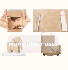 PerkHomy 17.8″ x 1,440″ (120′) Light Grey Kraft Paper Roll for Craft Bulletin…