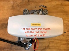 Hand Control for Guldmann GH2 Ceiling Lifts with Coiled cables (Up/Down Only)