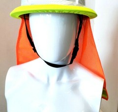 2 PC. FX SAFETY HARD HAT NECK SHIELD HELMET SUN SHADE HI VIS REFLECTIVE STRIPE