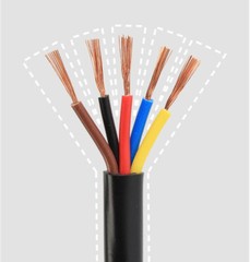 RVV Cable Copper Wire 5 Core RVV Cable 0.3mm²~6.0mm² Multi-Core Sheath Line