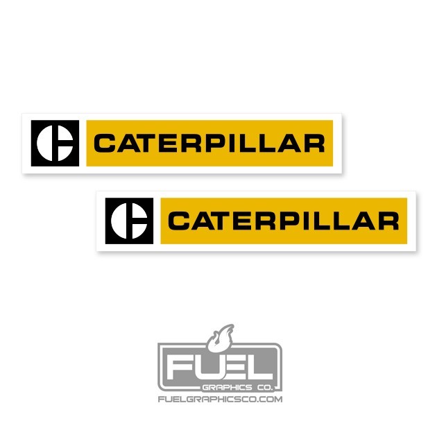 Construction Equipment Diesel Power Premium Vinyl Decal 2-Pack