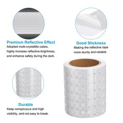 Reflective Tape 3 Inch x 10 Ft Safety Tape White