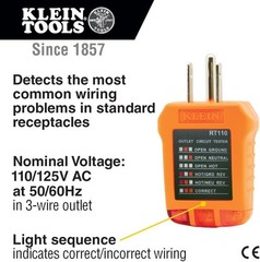 Versatile Hand-Powered Receptacle Tester – Detects Common Wiring Problems Easily