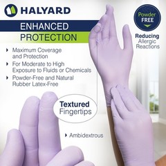 Lavender Nitrile Exam Gloves, Powder-Free, Non-Sterile, 3.1 mil, 9.5 Inches, Lav