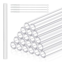 20 Pieces 8 Inches Long Clear Glass Tubes for 8 inches x 0.5 inches,