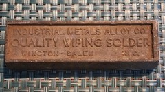 Vintage Industrial Metsls Alloy Co Wiping Solder 3 pounds Winston Salem NC A7