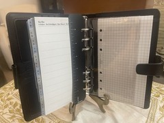 Filofax 2008/2009 Graphic personal organizer Fabric & Black Leather NOS