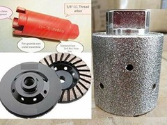 2″ and 3 1/2″ Core Drill Bit Zero Tolerance Drum grinding Cup Concrete Granite