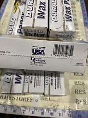 9 PACK Durable Value Waxed Paper / 75-sq. ft. roll / (12”x25yds) Each, Made USA