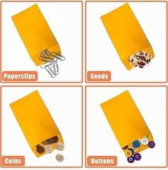 120 Pack Of #1 Small Coin Envelopes 2.25 x 3.5 with Gummed Flap Yellow